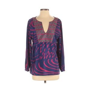 Britt Ryan Bold Silk Long Sleeve Blouse